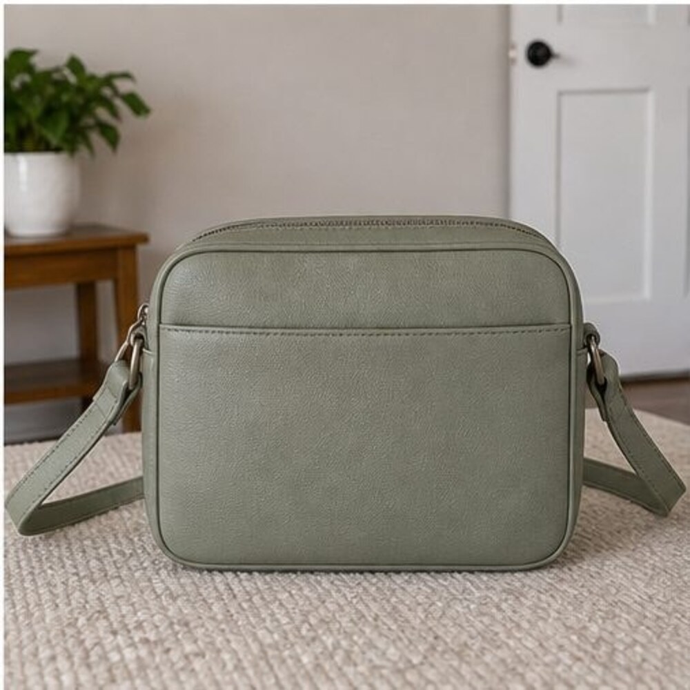 Ivory Suede Crossbody Bag